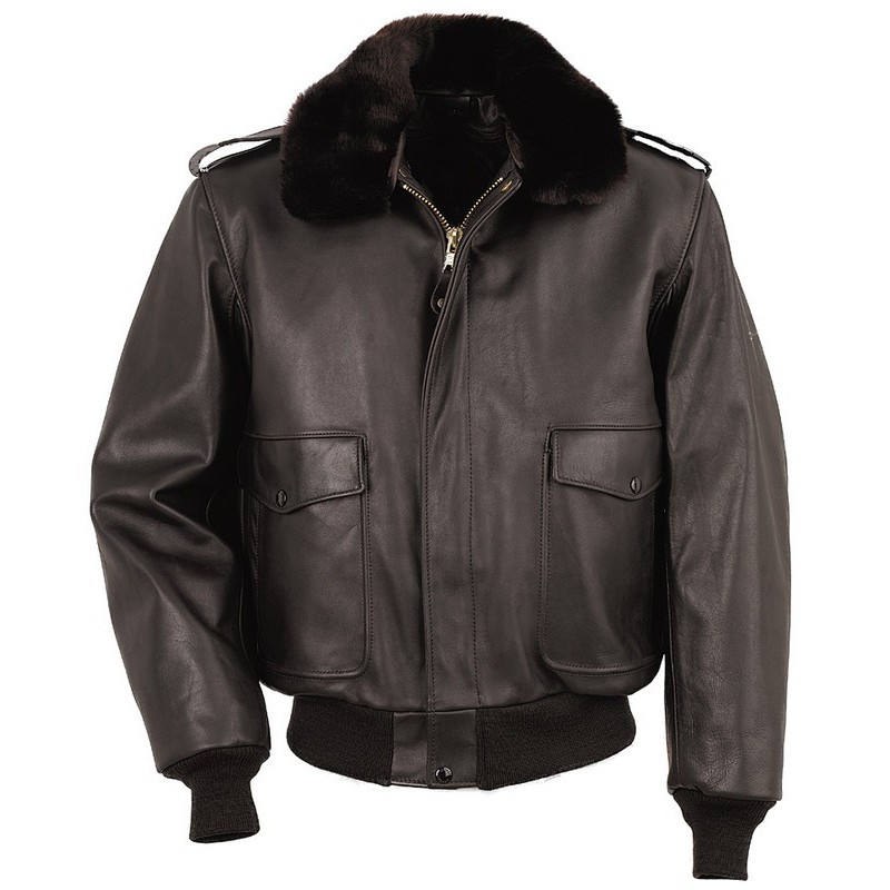 A-2 Nacktes Rindsleder Flight Jacket aus Leder