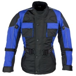 RO431K Kinder Motorradjacke CE-Protektoren blau