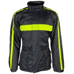 RO1001 Regenjacke in Schwarz Neongelb