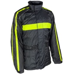 RO1001 Regenjacke in Schwarz Neongelb