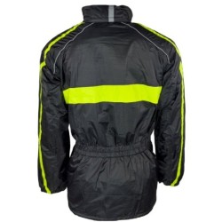 RO1001 Regenjacke in Schwarz Neongelb