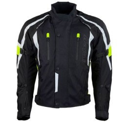 RO15043 Kurze Motorradjacke in Schwarz Neongelb