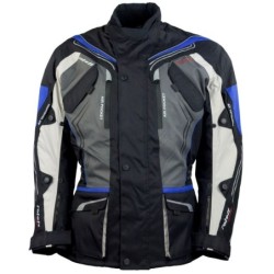 RO15112 Motorradjacke in Schwarz Grau Weiß Blau