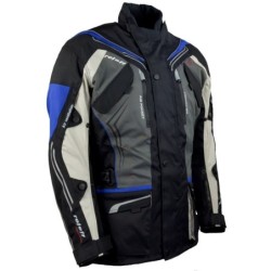 RO15112 Motorradjacke in Schwarz Grau Weiß Blau