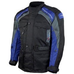 RO783 Motorradjacke mit entnehmbarer Regenmembrane Belüftung CE Protektoren Schwarz Blau