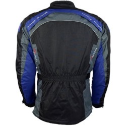 RO783 Motorradjacke mit entnehmbarer Regenmembrane Belüftung CE Protektoren Schwarz Blau