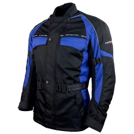 RO702 Motorradjacke in Schwarz Blau