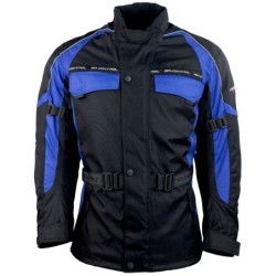 RO702 Motorradjacke in Schwarz Blau