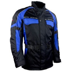 RO702 Motorradjacke in Schwarz Blau