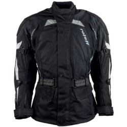 RO594 Motorradjacke in Schwarz mit Nubukleder Applikationen