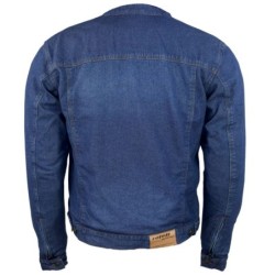 RO1515 Blaue Roller Motorrad Jeansjacke mit Aramidverstärkung