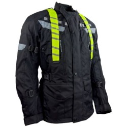 RO773 Motorradjacke mit abnehmbaren Neon-Koller