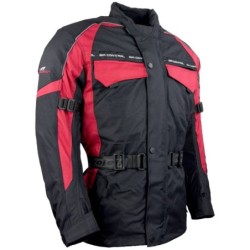 RO703 Motorradjacke in Schwarz Rot