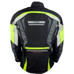 RO15113 Motorradjacke in Schwarz Grau Weiß Neongelb