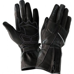 RO76 Schwarze Motorrad Damenhandschuhe aus Leder