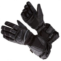 RO82 Schwarze Motorradhandschuhe mit warmen Innenfutter für den Winter