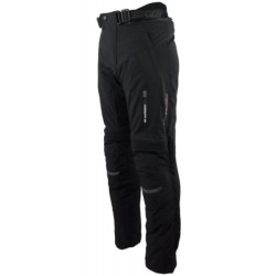 RO400 Schwarze Softshell Motorradhose mit Belüftungssystem Klimamembrane und Thermofutter