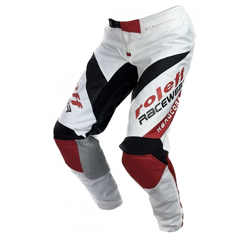 RO872 MX Hose weiss rot Motocross Hose