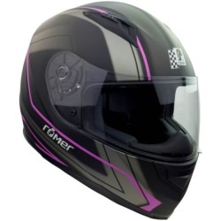 RO201707 Integralhelm in Schwarz Pink GRÖSSE XS-L