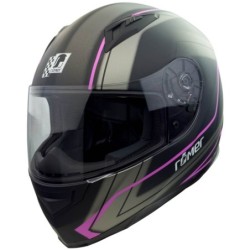 RO201707 Integralhelm in Schwarz Pink GRÖSSE XS-L