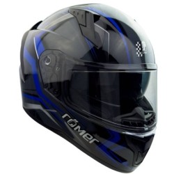 RO202213 Integralhelm mit Sonnenvisier blau glänzend GRÖSSE XS-XL