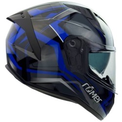 RO202213 Integralhelm mit Sonnenvisier blau glänzend GRÖSSE XS-XL