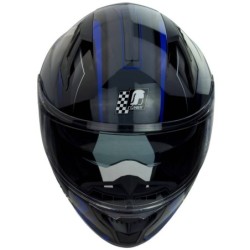 RO202213 Integralhelm mit Sonnenvisier blau glänzend GRÖSSE XS-XL