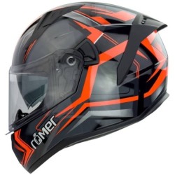 RO202212 Integralhelm mit Sonnenvisier Neonorange glänzend