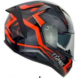 RO202212 Integralhelm mit Sonnenvisier Neonorange glänzend