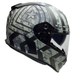 RO818 Integralhelm mit Sonnenvisier in schwarz grau Dekor GRÖSSE XS-XL